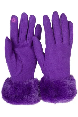 styleBREAKER Fleecehandschuhe Unifarbene Touchscreen Handschuhe mit Kunstfell (1-St) - Verkäufer: