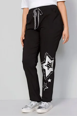 Miamoda Schlupfhose Jogginghose Metallic-Stern Elastikbund - Verkäufer: Popken Fashion Group