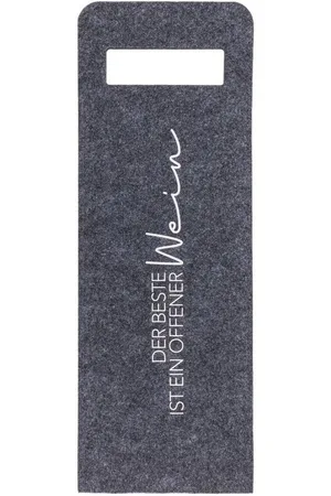 OUT OF THE BLUE Tragetasche Flaschentüte für Wein aus grauem Filz mit Spruch Geschenktüte, mit Tragegriff - Verkäufer: Marabellas Shop