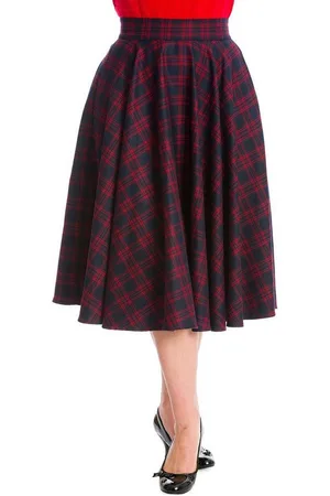 Banned Retro A-Linien-Rock Adore Her Rot Navy Kariert Retro Vintage Swing Skirt - Verkäufer: Schompi Trading e.K.