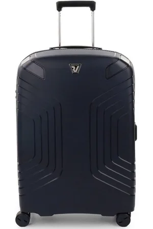 Roncato Hartschalen-Trolley Ypsilon 4.0, 69 cm, dunkelblau, 4 Rollen, Hartschalen-Koffer Reisegepäck mit Volumenerweiterung und TSA Schloss