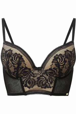 Gossard Longline-BH Encore Push-Up Longline BH Black/Natur 90 F (Longline BH, 1-tlg., glatte Spitze) - Verkäufer: maria-dee