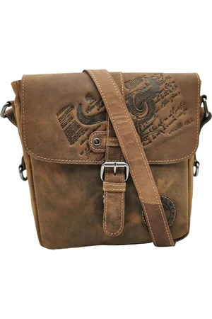 Landleder Messenger Bag Bull & Snake Kompakttasche Unisex, echtes Rindleder - Verkäufer: Ella Eisvogel