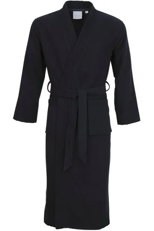 Carl Ross Unisex-Bademantel 35100, Langform, Baumwoll-Mix, Kimono-Kragen, Gürtel, besonders pflegeleicht