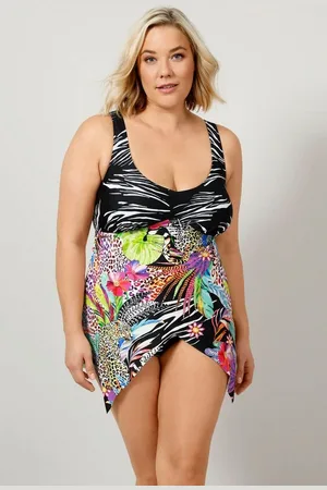 Ulla Popken Tankini Tankini Zweiteiler Softschalen Dschungeldruck - Verkäufer: Popken Fashion Group
