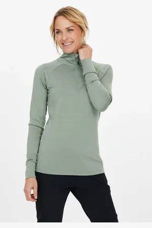 Whistler Langarmshirt Blume (1-tlg) mit Reißverschluss und Stehkragen