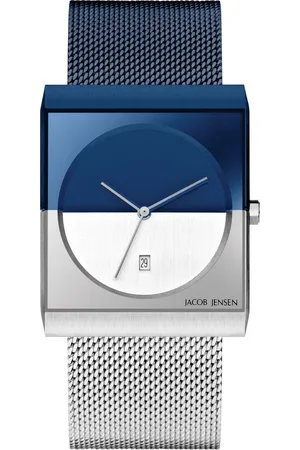 Jacob Jensen Quarzuhr Herrenuhr Designuhr eckig Edelstahl Kautschukband CLASSIC ⌀32mm - Verkäufer: Grossuhren Pohlmann