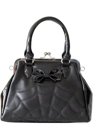 Banned Retro Handtasche Femme Fatale , Besticktes Spinnennetz, Lack Schleife - Verkäufer: Schompi Trading e.K.