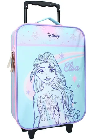 Disney Kinderkoffer Eiskönigin Elsa Trolley Koffer Kindertrolley Trolly Kinder Mädchen, 2 Rollen, Innenmaß: 40x30x10cm (12 Liter), Gesamtmaße: 47x31x13cm (Griff: 76cm) - Verkäufer: Spielwaren Klee