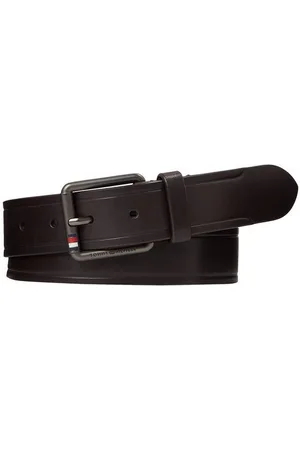 Tommy Hilfiger Ledergürtel CASUAL 3.5 mit Metall-Label an der Schließe