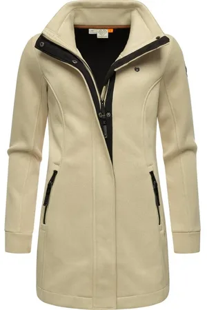 Ragwear Sweatjacke Letrice Bonded Elegante Zip-Jacke mit hohem Kragen in Feinstrickoptik