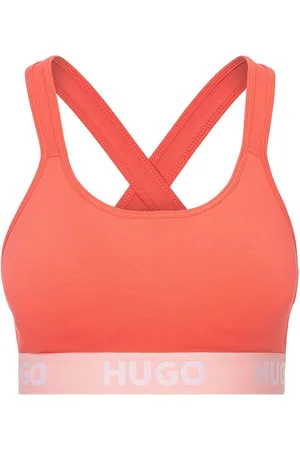 HUGO BOSS Bralette-BH BRALETTE PADDED SPOR mit Logo auf dem Bund