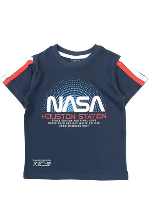 Nasa Print-Shirt Space Center Kinder Jungen kurzarm T-Shirt Gr. 104 bis 164, 100% Baumwolle - Verkäufer: WS-Trend