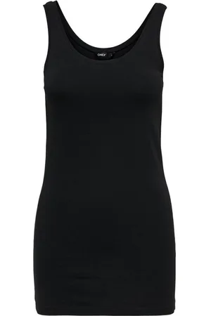 ONLY Longtop Damen Tank Top Long Lang Shirt weiß 1er 2er 3er 4er 5er PACK cottons-store