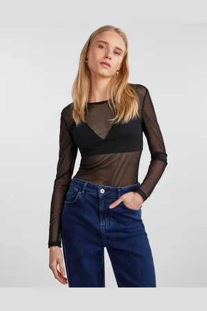 Pieces® Langarmshirt PCNINNI LS MESH TOP NOOS BC