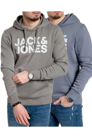 JACK & JONES Kapuzenpullover stilvolle Hoodies mit Logoprint (Spar Set, Doppelpack) Unifarbene Pullover mit flauschigem Innenfutter - Verkäufer: mailopoint