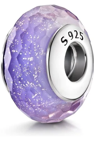 Materia Bead Lila / Violett Glitter facettiert 919, 925 Sterling Silber, mit Gewinde - Verkäufer: Schmuck