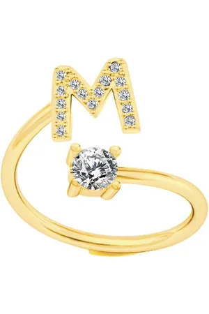Bungsa Fingerring Zehenring Buchstaben aus Messing Unisex (1-tlg), Zehring Toering - Verkäufer: