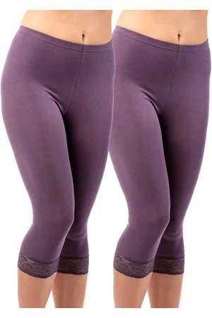 Hermko Caprileggings 5722 2er Pack Damen 3/4-Leggings mit Spitze - Verkäufer: