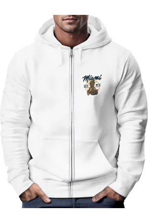 Neverless Sweatjacke Sweatjacke Zip-Hoodie Herren mit Kapuze Print Miami College USA - Verkäufer: Akowi