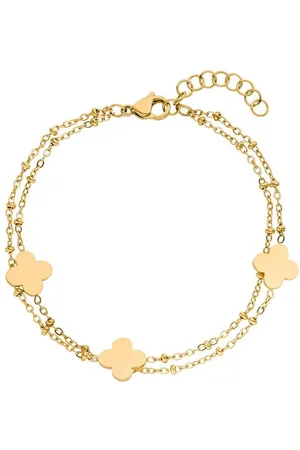 Jobo Armband Blume, aus Edelstahl 21 cm