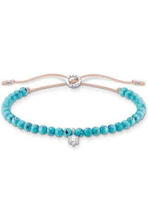 Thomas Sabo Armband Perlen mit Stein, A1987-401-11-L20V,-401-9-L20V,-905-17-L20V, mit Jaspis oder Onyx oder Zirkonia (synth)