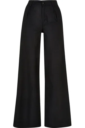 Urban classics Stoffhose Damen Ladies High Linen Mixed Wide Leg Pants (1-tlg)