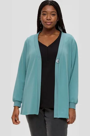 QS by s.Oliver Sweatjacke Strickjacke mit Rippblende Rippblende - Verkäufer: s.Oliver