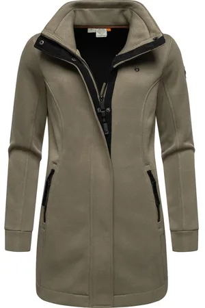 Ragwear Sweatjacke Letrice Bonded Elegante Zip-Jacke mit hohem Kragen in Feinstrickoptik