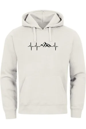 Neverless Hoodie Hoodie Herren Print Wandern Berge Herzschlag Outdoor Aufdruck Motiv - Verkäufer: Akowi