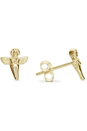 iz-el Paar Ohrstecker Ohrringe Gold Engel - Ohrstecker, 925 Sterling Silber - Verkäufer: