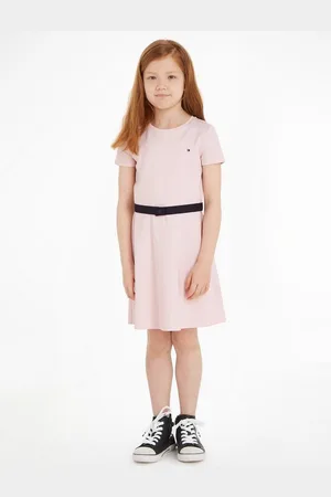 Tommy Hilfiger Jerseykleid ESSENTIAL SKATER DRESS mit Markenlabel am Bund