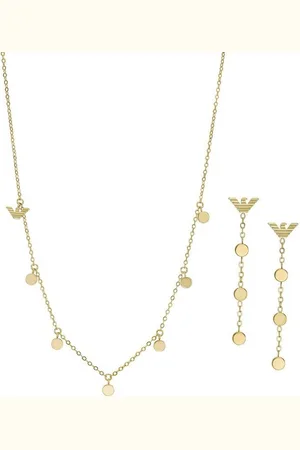 Emporio Armani Ohrring und Ketten Set LOGO, KREIS, RUND, EGS3064SET (Set, 3-tlg)