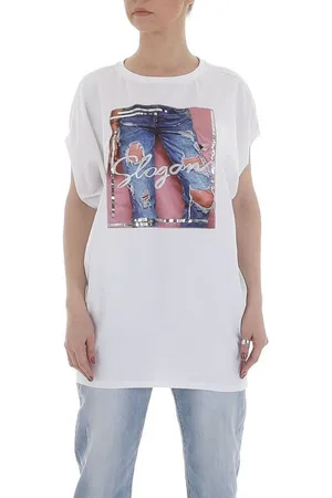 Ital-Design T-Shirt Damen Freizeit Print Stretch T-Shirt in - Verkäufer: