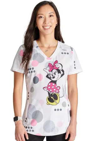 Cherokee Funktionsbluse Bunt bedruckter Damen Kasack "Running Circles Minnie Maus" Kasack mit Motiv - Verkäufer: Kokott Berufskleidung Gebr. Haß GmbH