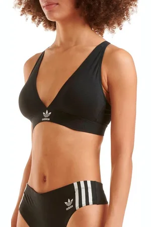 adidas Triangel-BH Adicolor Comfort Flex Cotton mit Racerback-Design, tiefer V-Ausschnitt, ohne Bügel