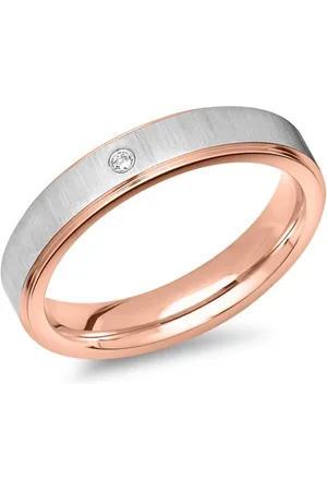 Unique Fingerring Damenring aus Edelstahl teilvergoldet rosé Zirkonia R9215cz - Verkäufer: Jewelry GmbH