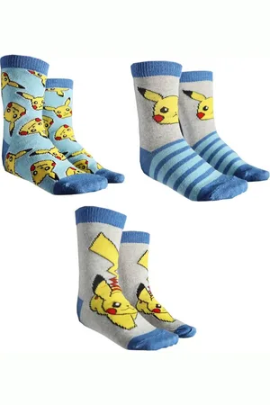 Pokemon Langsocken Pokemon Pikachu Kinder Jungen lange Socken 3er Pack Gr. 23 bis 34 - Verkäufer: WS-Trend