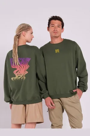 Rockupy Sweatshirt Unisex in Khaki Callista aus 100% Baumwolle - Verkäufer: