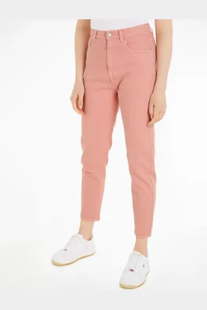 Tommy Hilfiger Webhose TJW MOM SLIM UH GD mit Logostickerei