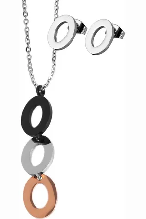 Akzent Schmuckset Larissa Edelstahl Schmuckset, Kette 43 + 5cm mit Anhänger + (Einzeln, inkl. Schmuckbox), Damen Schmuckset - Verkäufer: Shaghafi GmbH