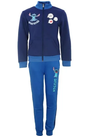 Disney Jogginganzug Stitch Kinder Fleece Joggingset Sporthose Hose Jacke, Gr. 92 bis 128 - Verkäufer: WS-Trend