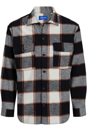 JACK & JONES Langarmhemd JORBLAFRI CHECK OVERSHIRT LS BF mit Brusttaschen