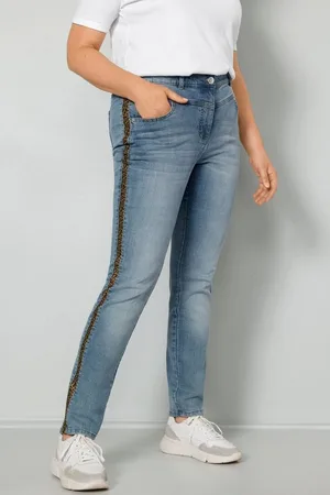 Miamoda Regular-fit-Jeans Jeans Slim Fit Leo-Seitenstreifen 5-Pocket - Verkäufer: Popken Fashion Group