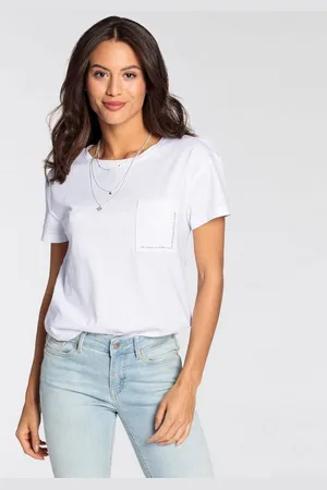 Laura Scott T-Shirt Kurzarm, figurumspielender Schnitt, aus elastischem Single Jersey
