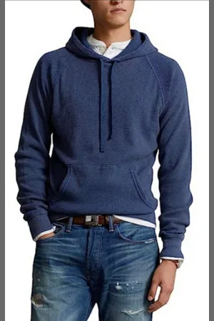 Ralph Lauren Strickpullover Sweatshirt Kapuzen Strick Pullover Sweater Hoodie Kängurutasche, Kapuze mit Kordelzug,Rippbündchen - Verkäufer: eldigo