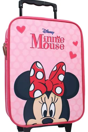 Disney Kinderkoffer Trolley Kindertrolley Mädchen Minni Maus Pink Kinder Trolly Leicht, 2 Rollen, Innenmaße: 40x30x10 cm, 12 L Volumen - Verkäufer: Spielwaren Klee
