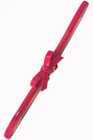 Banned Retro Taillengürtel Vintage Gold Rush Pink Retro Lack Gürtel mit Schleife - Verkäufer: Schompi Trading e.K.