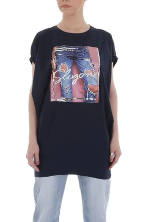 Ital-Design T-Shirt Damen Freizeit Print Stretch T-Shirt in - Verkäufer: