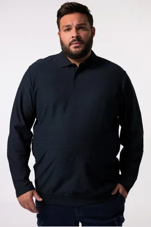 Men Plus Poloshirt Men+ Langarm-Poloshirt Bauchfit bis 8 XL - Verkäufer: Popken Fashion Group